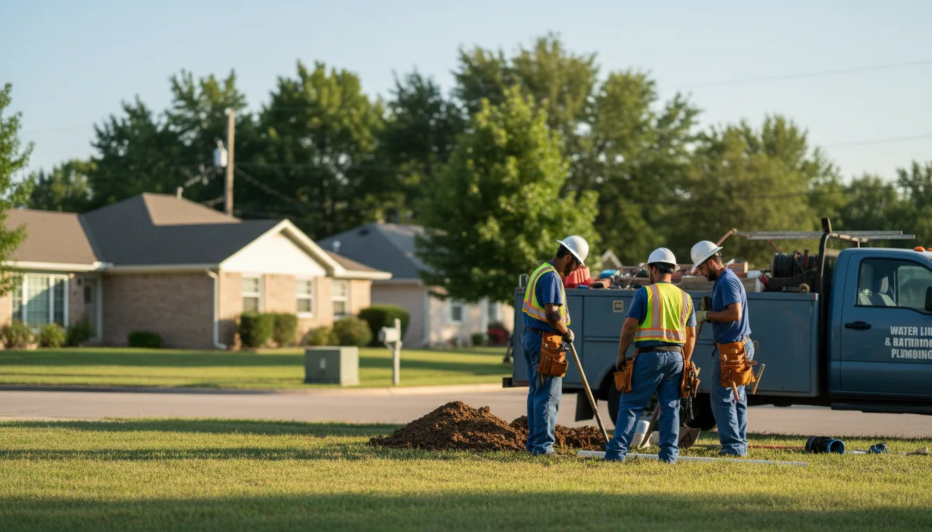 Residential water line and bathroom plumbing service in Sinking Spring, OH